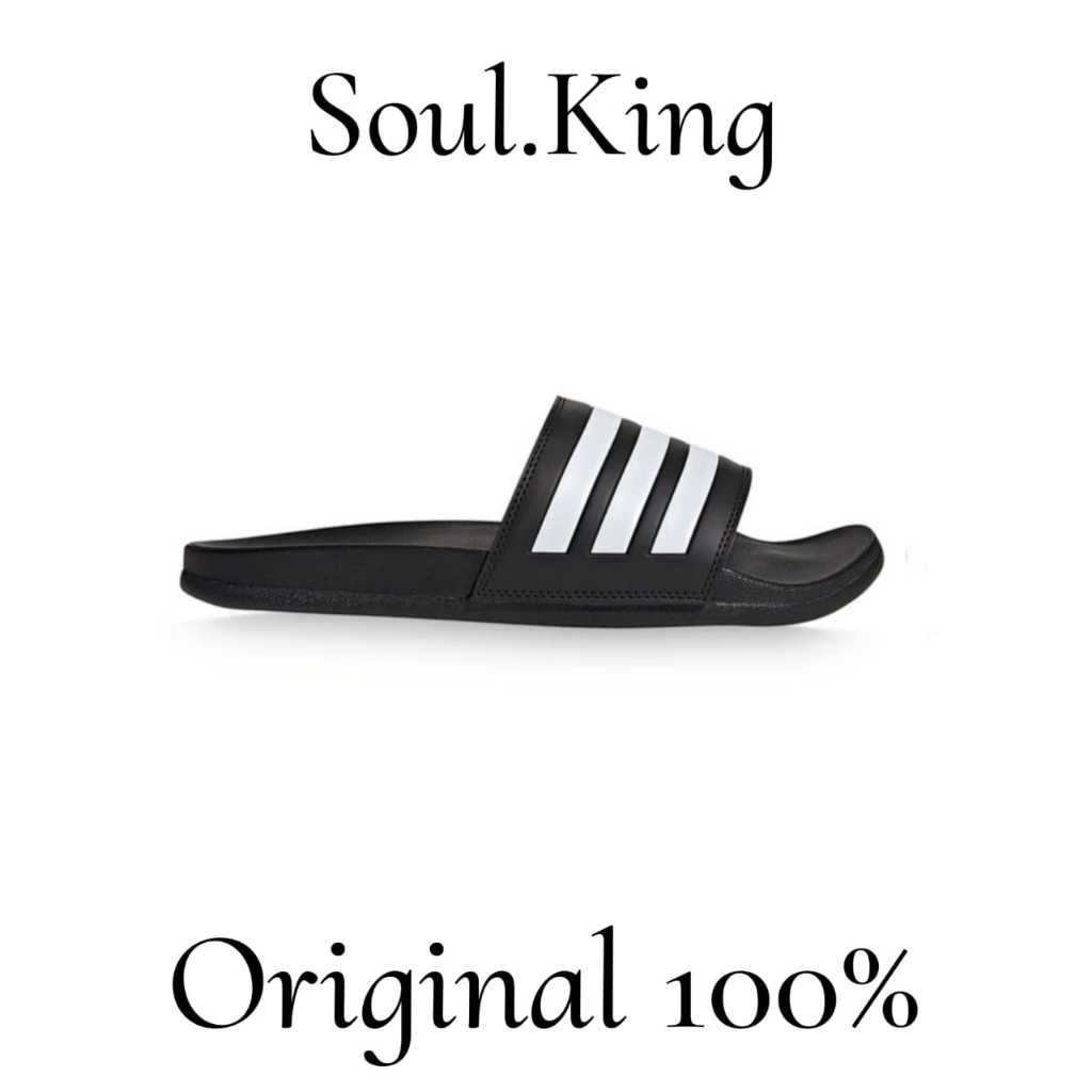 Adidas Adilette Comfort Slides Black White - GZ5891