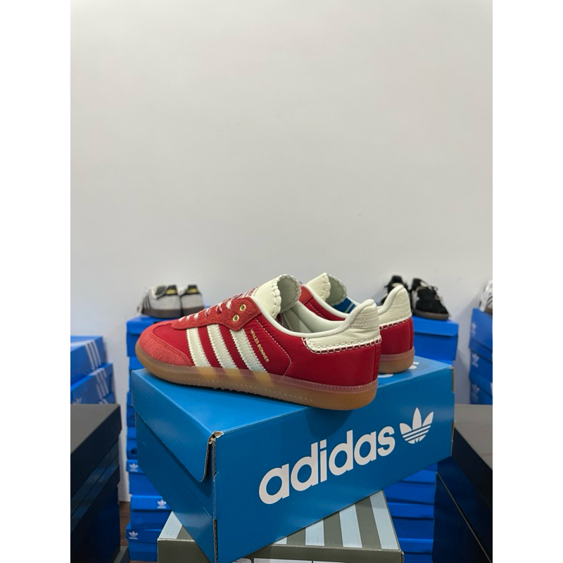 Red adidas hot sale casual shoes