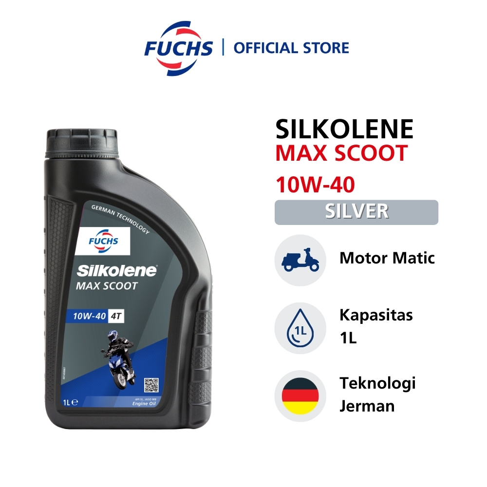 FUCHS SILKOLENE MAX SCOOT 10W40 Scooter Engine Oil 1L Oli Motor Matic