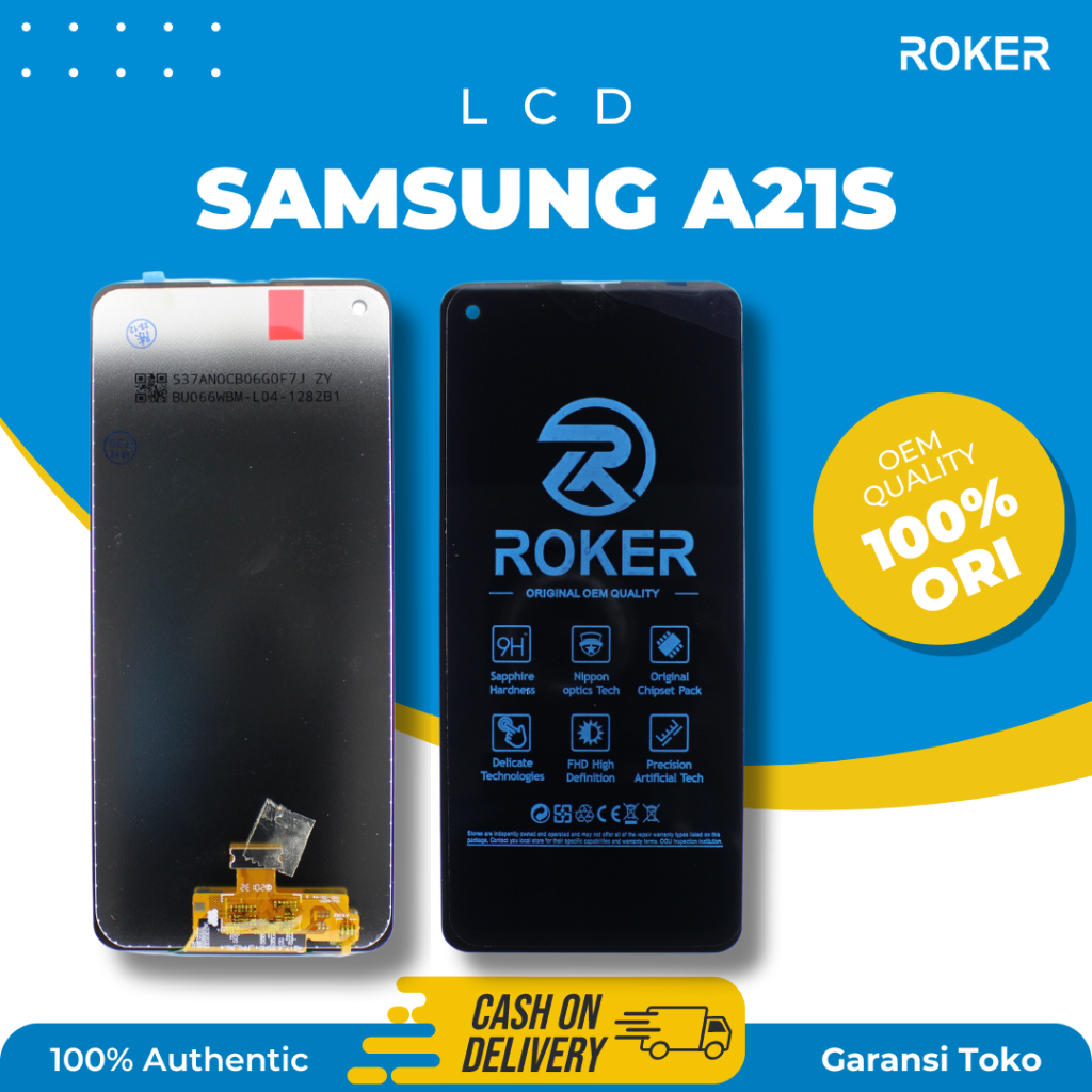 ROKER LCD TOUCHSCREEN FOR SAMSUNG A21S - A217 LCD TS FULLSET ORIGINAL BY ROKER