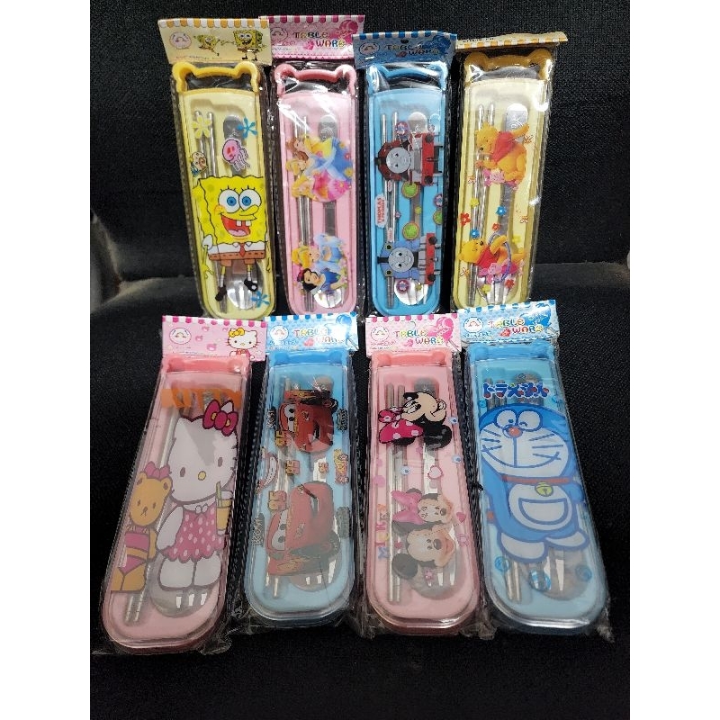 Spoon Set Stainless Children Character Handle mika | Shopee Singapore
