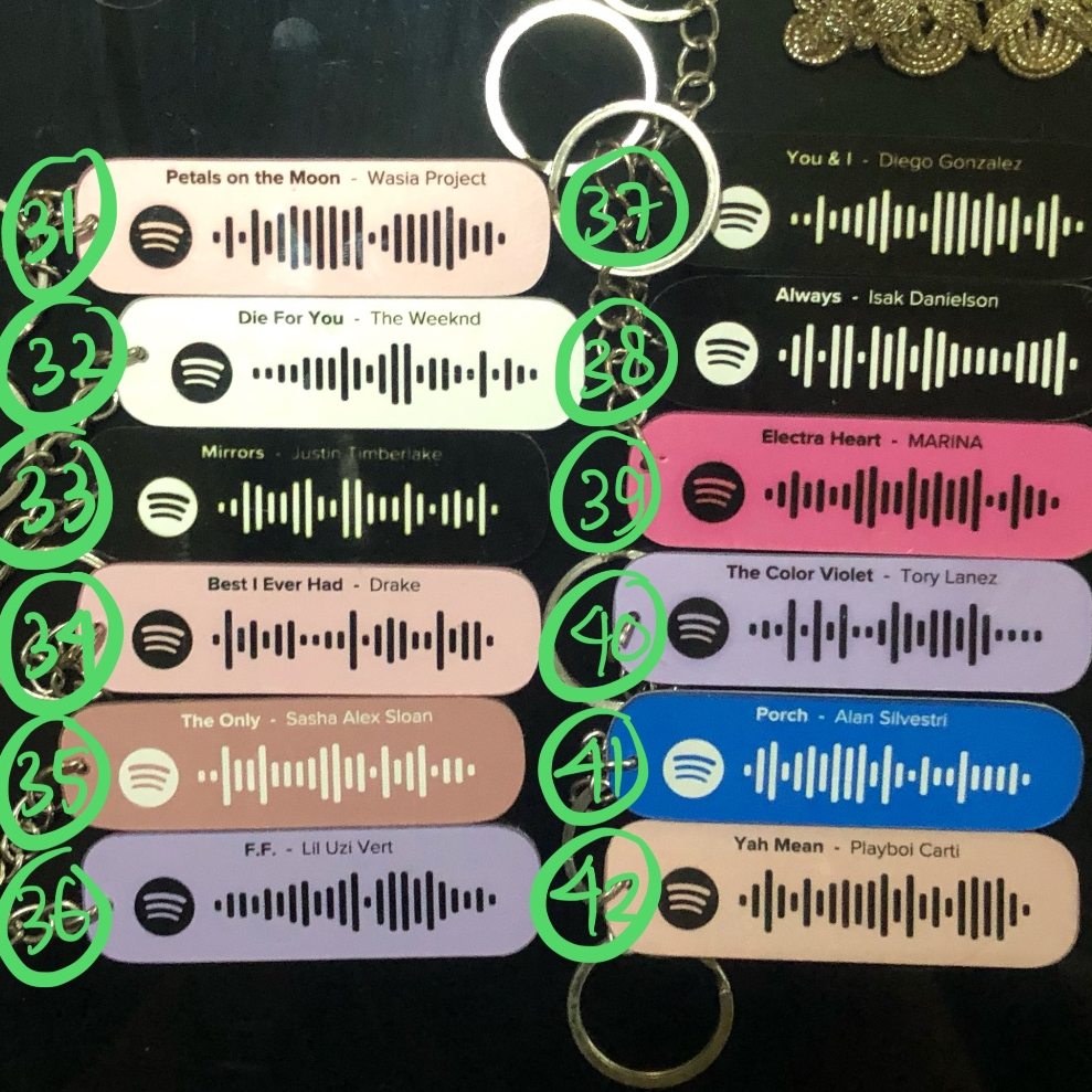 Spotify Keychain Random Songs CANNOT CUSTOM | Shopee Singapore