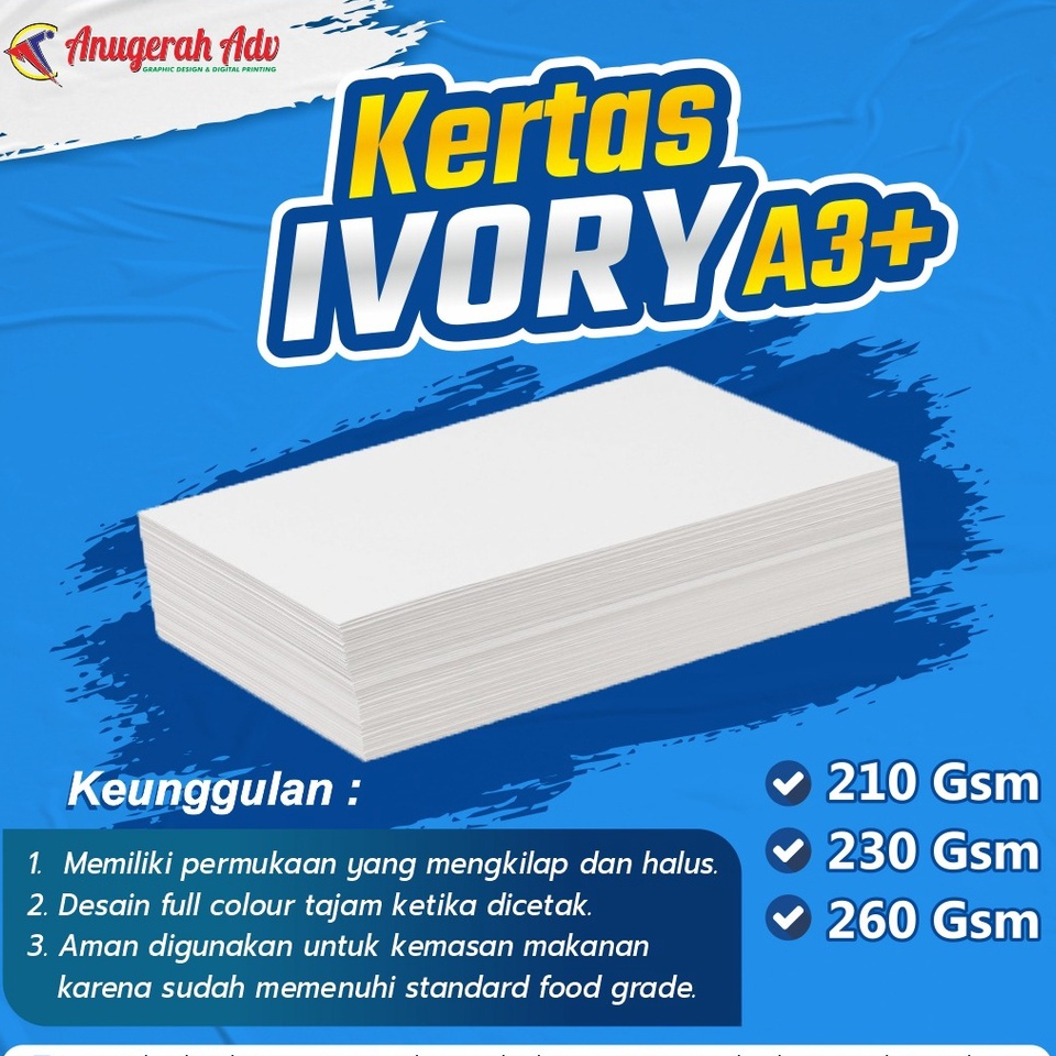 IVORY PAPER 260gr A3+ | ART CARTON 260gr A3+ (31X47cm) | Shopee Singapore