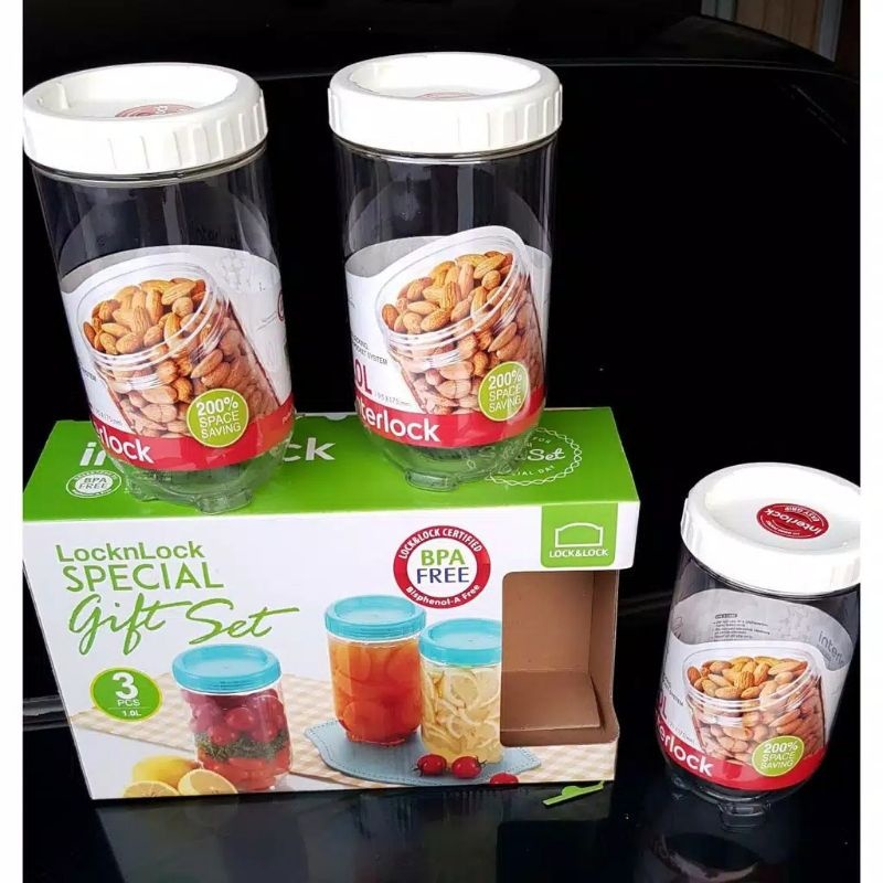 [Lock n Lock] Interlock Special Gift Set (Eid Jar contains 3 pcs @1L ...