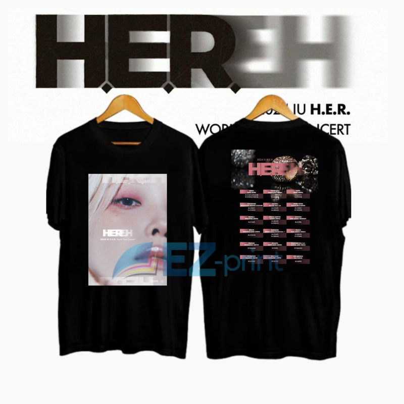 Her WORLD TOUR TSHIRT 2024 IU POSTER T-SHIRT CONCERT KPOP