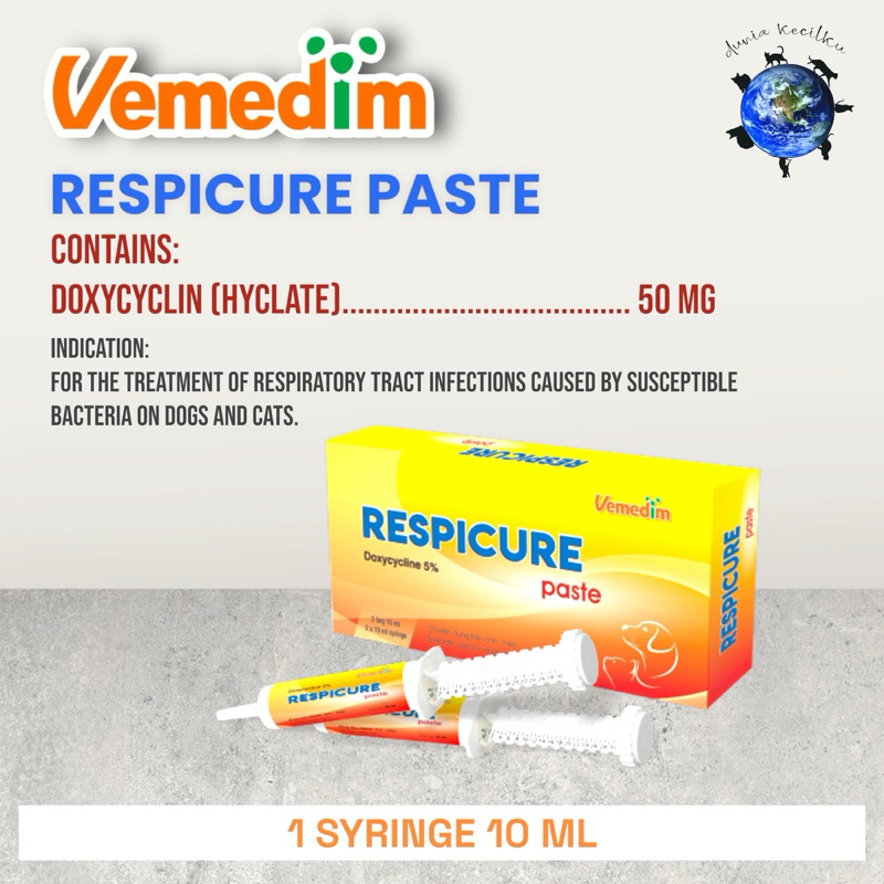 Vemedim Respicure Paste Respiratory Flu Medicine For Cats Dogs