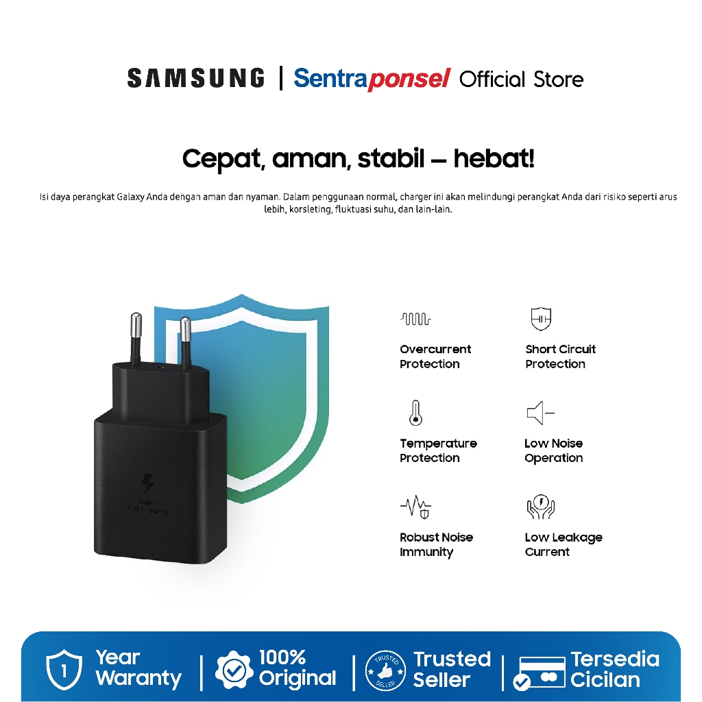 Samsung Travel Adapter 45W (Termasuk Kabel Type-C) - Gambar 3