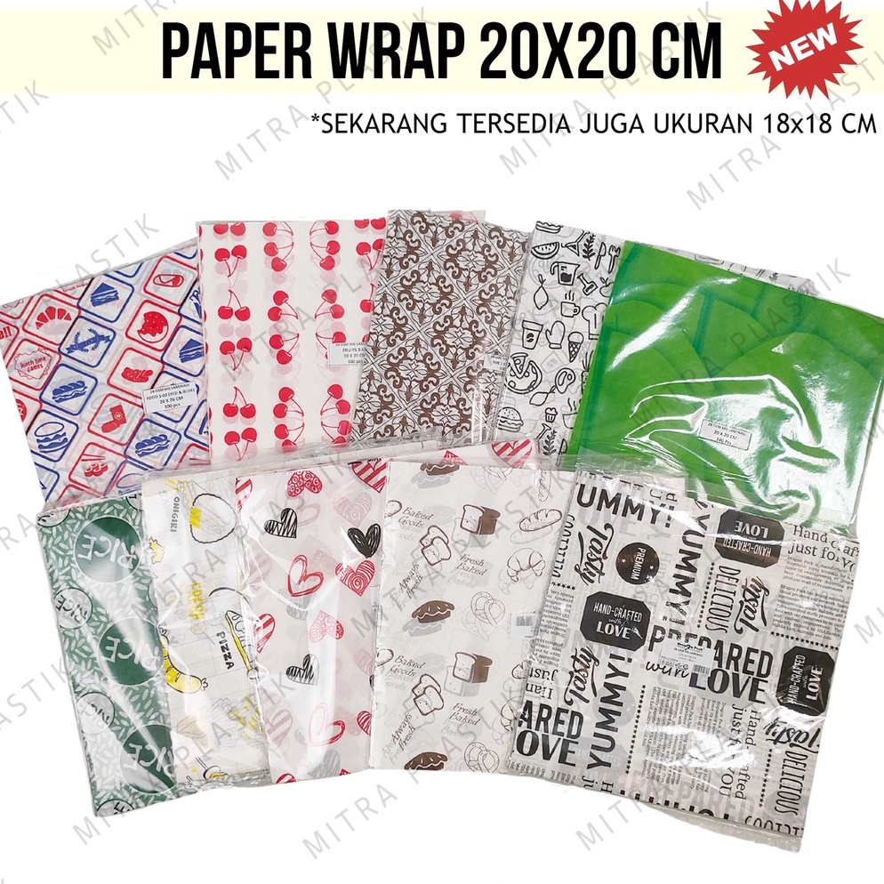 Paper Rice Motif 2x2cm Paper Wrap 1pcs Printing Laminate Food Grade ...