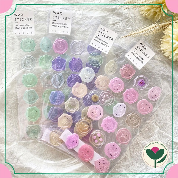 1 set contains 18 pcs wax stickers ready to use deco stickers aesthetic ...