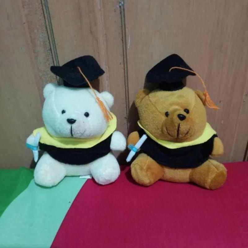 Mini Graduation Bear Doll Size 15cm Bouquet Doll/SNI Gift | Shopee ...
