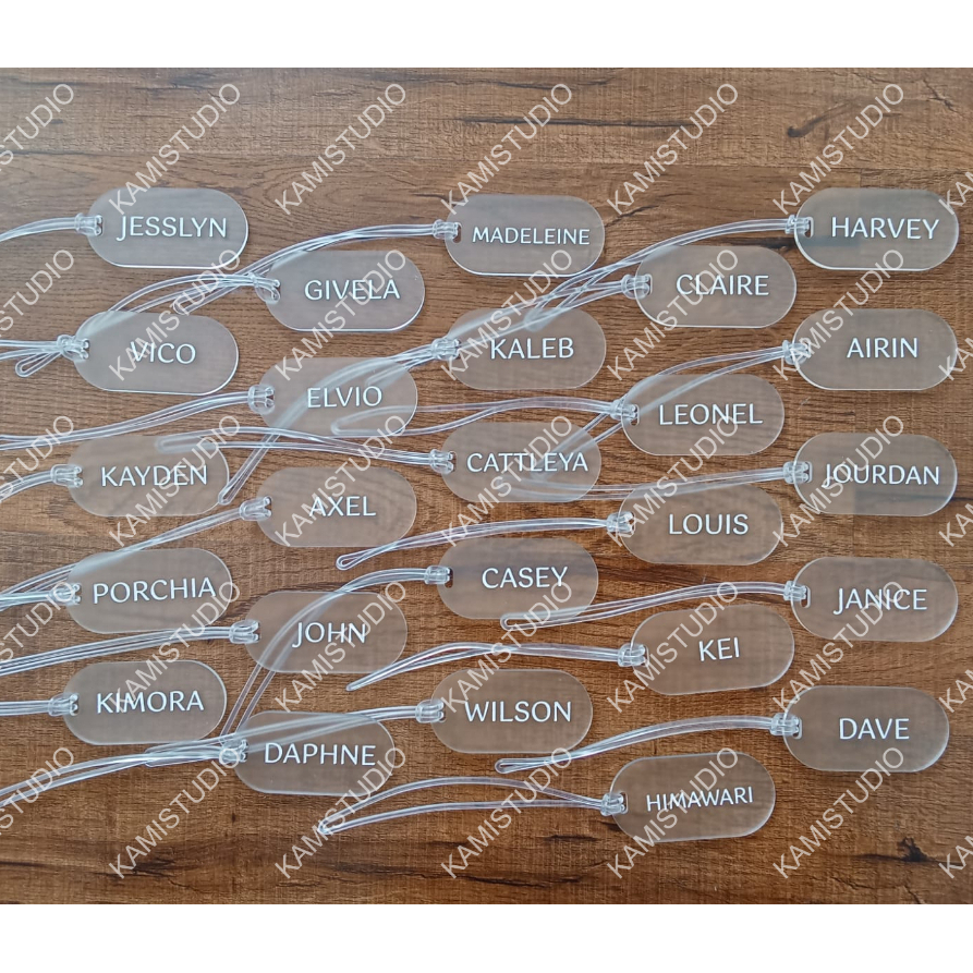 GANTUNGAN LUGGAGE TAG SANDBLAST NEW / CUSTOM NAME ENGRAVING BAG HANGER ...