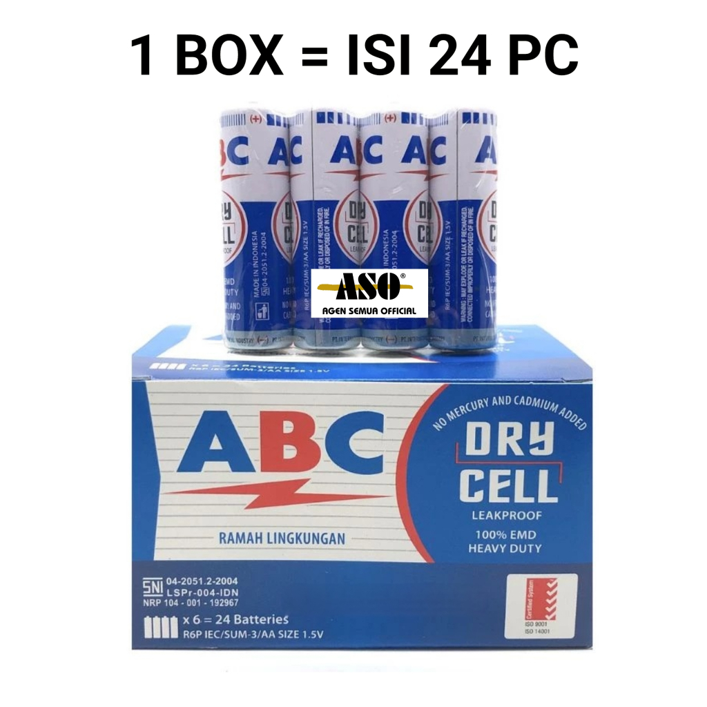 BATERAI ABC AA ZINC R6 Biru BOX ( ISI 24 ) PROMO !!! - Gambar 2