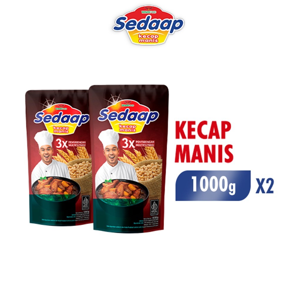 Sedaap Kecap Manis Pouch 1000 gr / 720ml x2