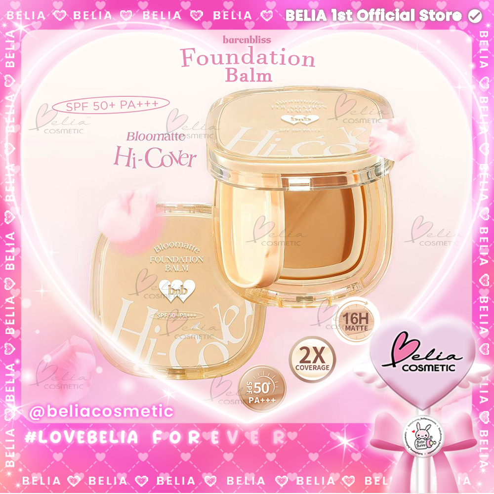 Belia Barenbliss Bnb Bloomatte Hi Cover Foundation Balm Spf Pa