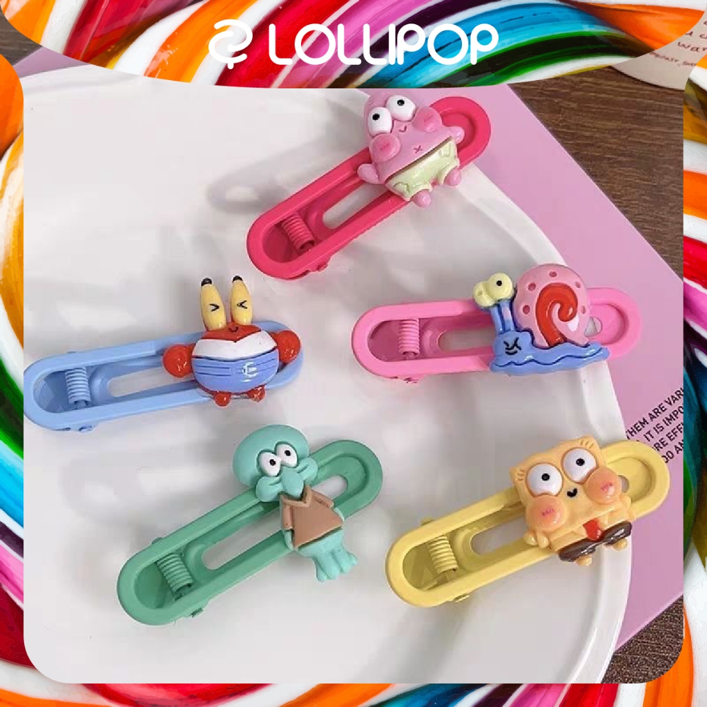 Lollipop Spongebob Mini Clip (Hair Clip Spongebob/ Patrick