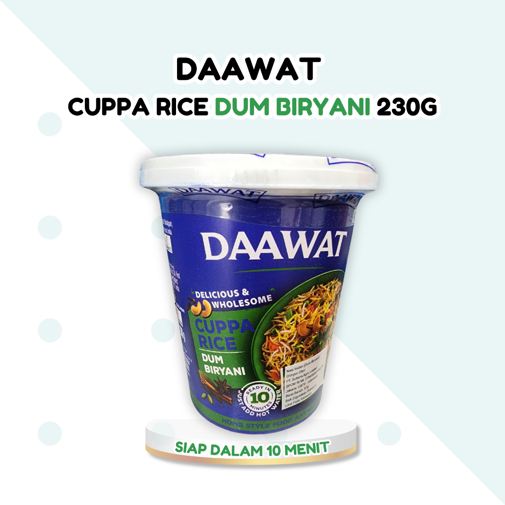 Daawat Cuppa Rice Dum Biryani / Basmati Rice Biryani Typical of India ...