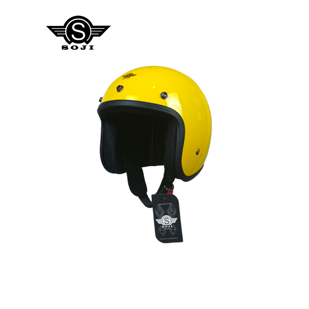 SOJI Helm Retro Anak Junior Polos 3-12 Tahun