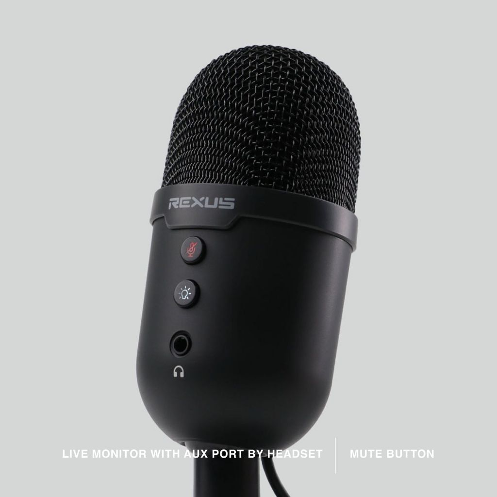 Rexus XORA II / 2 Microphone Condenser RGB Light Effect - Gambar 2