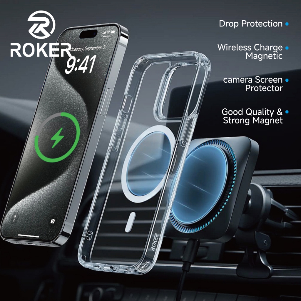 CASE ROKER MAGSAFE MILITARY SAMSUNG IPHONE MAGNET WIRELESS CHARGING - Gambar 3