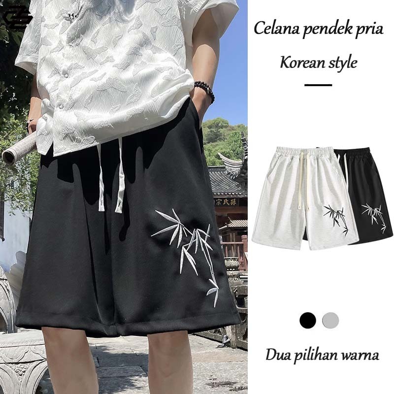 HITAM Men's jumbo Shorts korean style 2024 new Short oversize pants Men