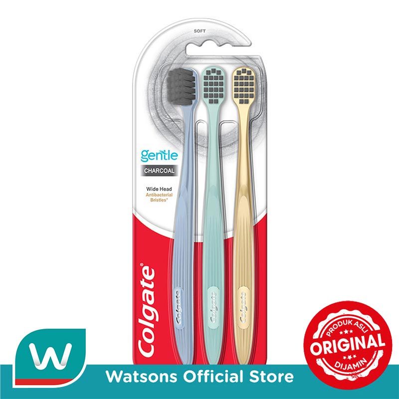 Colgate Toothbrush Gentle Charcoal 3's - Gambar 2