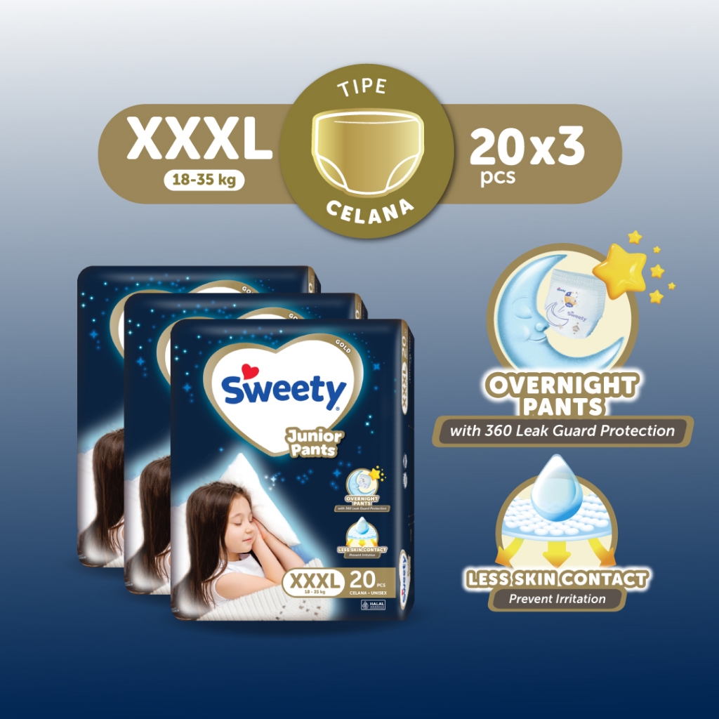 Sweety Gold Junior Pants XXXL 20 Pcs Karton (isi 3 Pack)