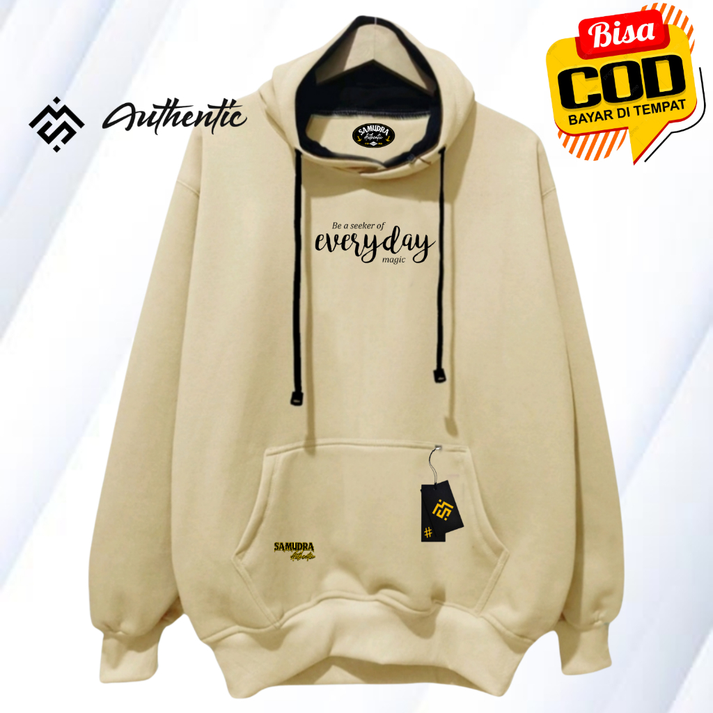 Sweater Hoodie Men Original Men Distro Cream Color Sweater Hodie Oversize Sweater Hoddi Contemporary Cool Viral 2024