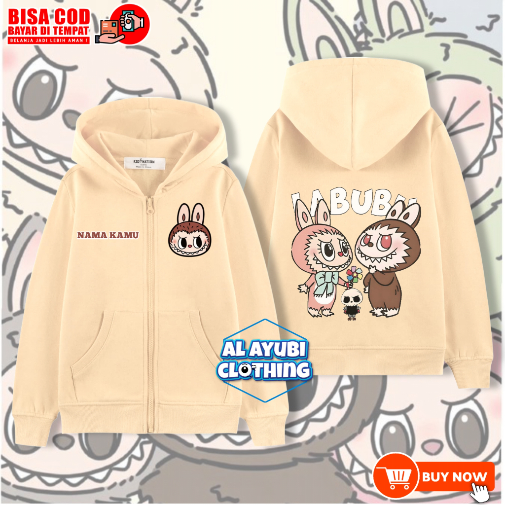 Labubu Children's Zipper Hoodie / FREE Zipper Jacket ADD NAME | Shopee ...