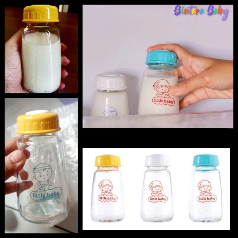 Little Baby Breast Milk Glass Bottle/Little Baby Glass Bottle Cap/150ml