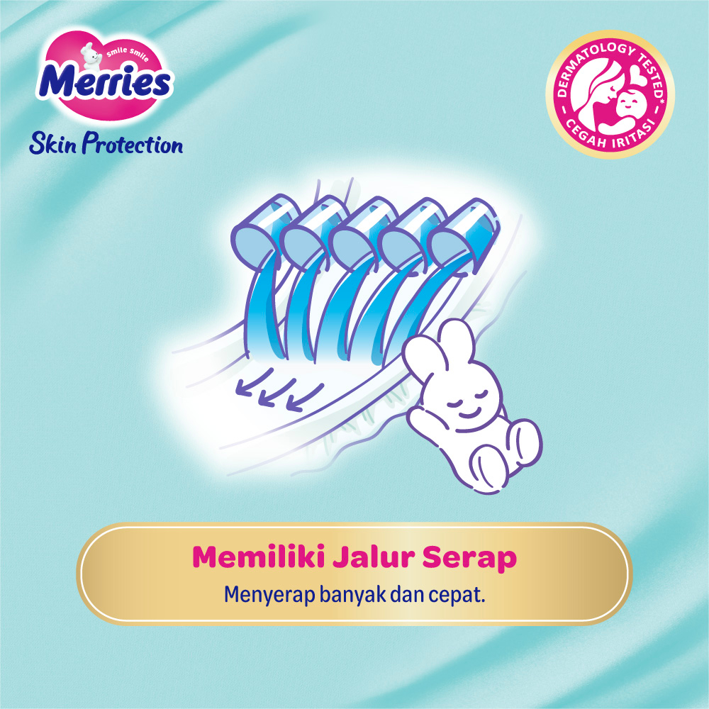 Merries Skin Protection Popok bayi Celana M 50 - Perlengkapan Bayi Dengan Ekstrak Daun Teh Alami - Gambar 3