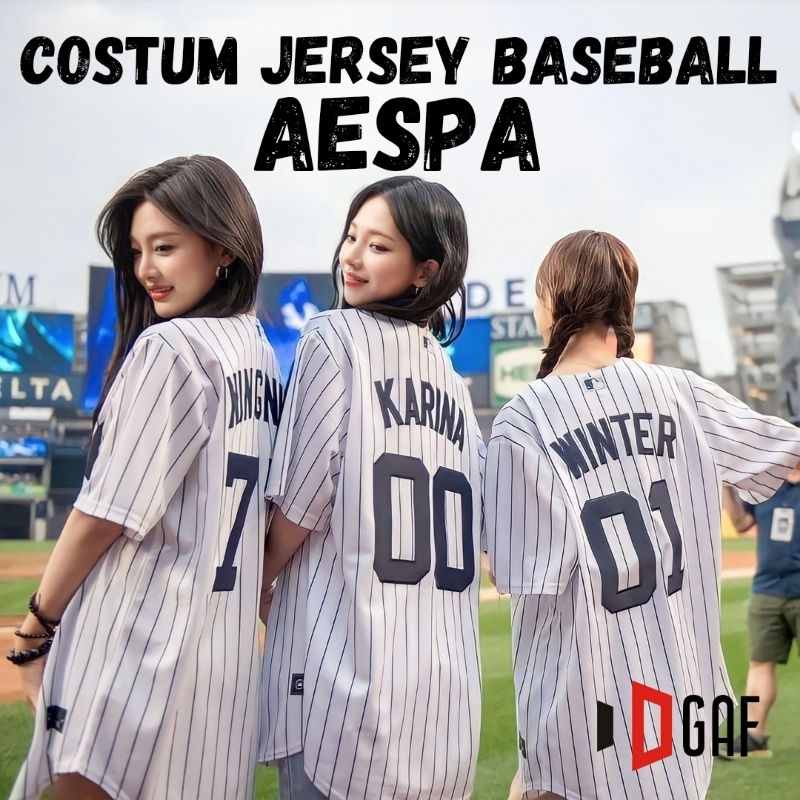 AESPA Karina Ningning Winter Gisele OFFICIAL BASEBALL JERSEY AESPA