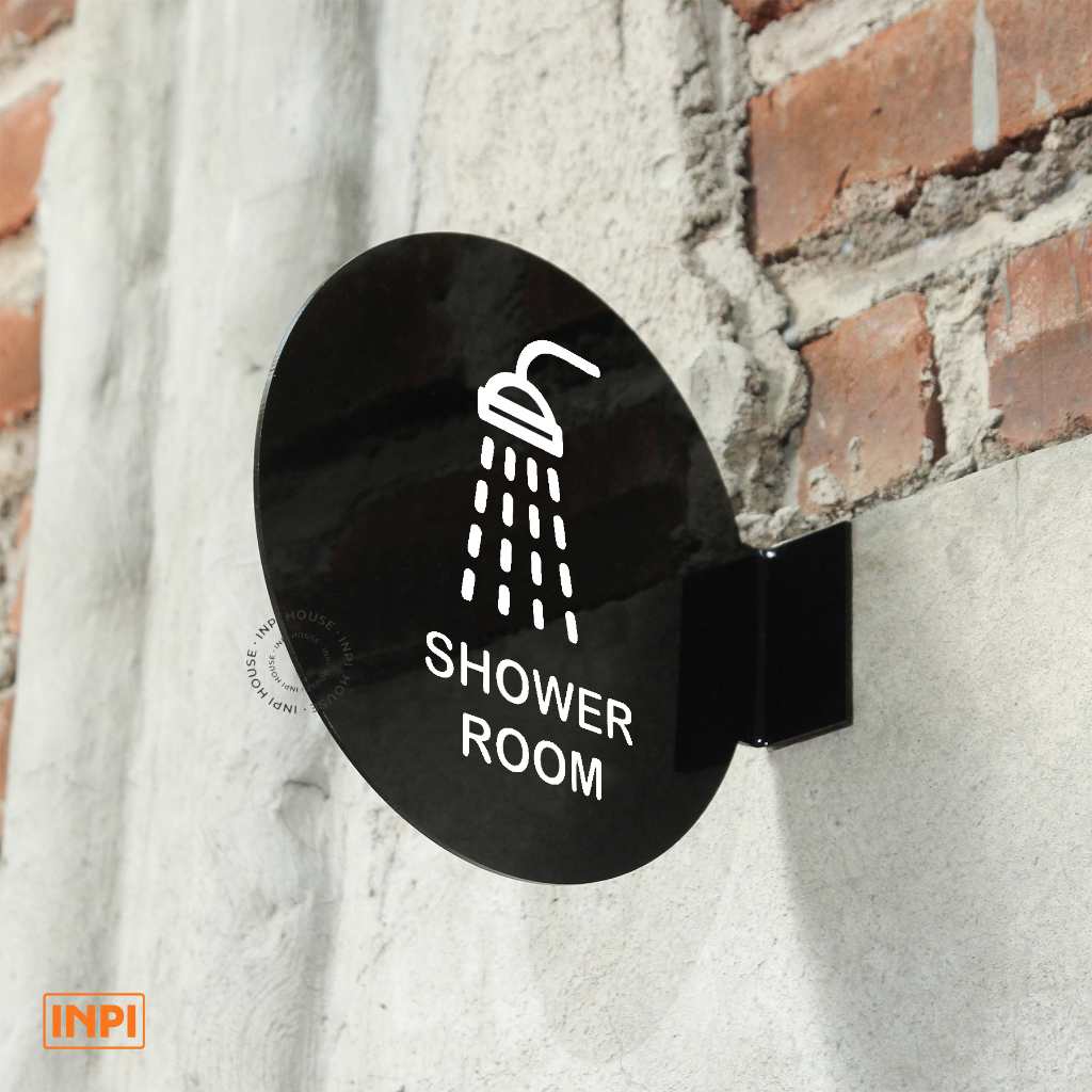 Signage Acrylic Pop Up Sign Circle 15cm - Shower Room | Shopee Singapore