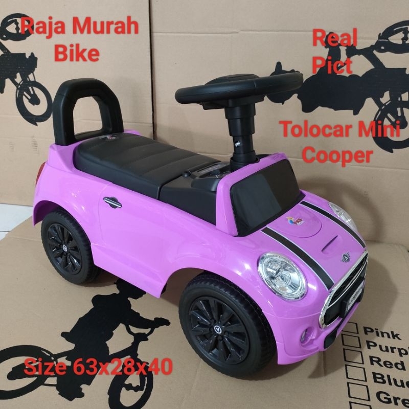 mini cooper push buggy pink