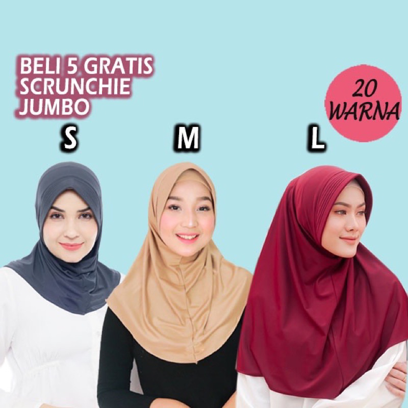 Disa Hijab - Jilbab Sport Hijab instant Ukuran S M L Jersey Standar Part 2