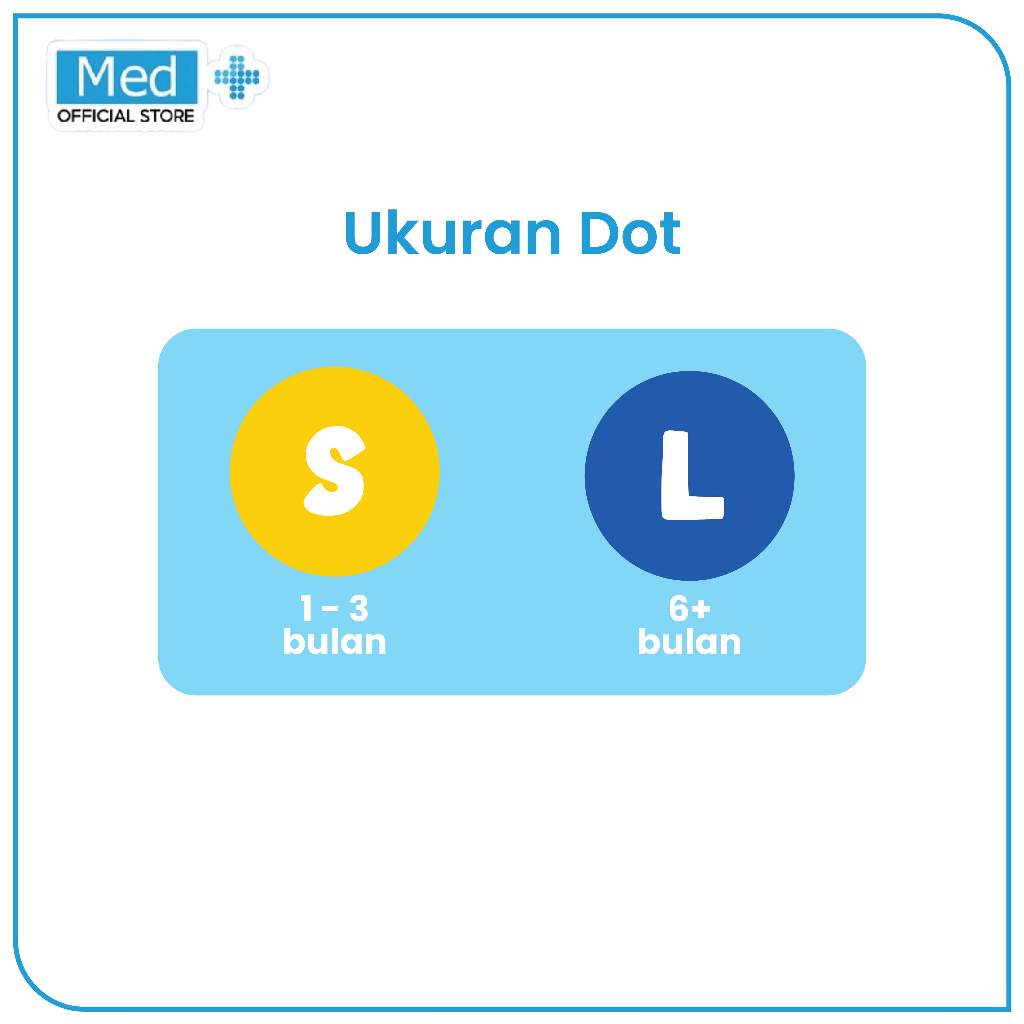 Med+ Baby Huki Orthodontic Silicone Nipple S / M / L / Dot Susu Bayi - Gambar 3