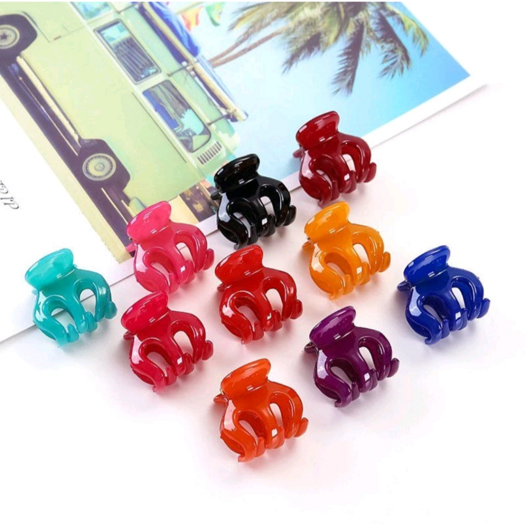 1PCS Jepit Rambut Korea Jedai Wanita Kecil Aksesoris Cewek Jepitan Badai Hair Glossy Gigi 3 Warna Warni A072 - Gambar 2