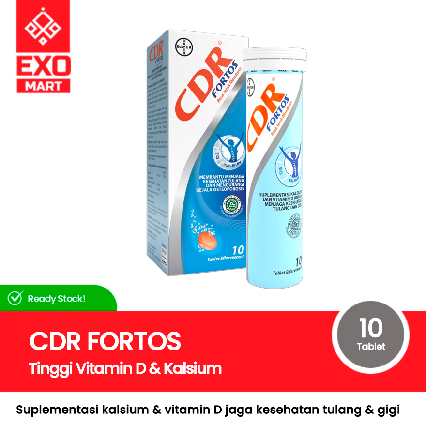 Cdr FORTOS 10 Effervescent Tablets - Extra Vitamin D & Calcium ...