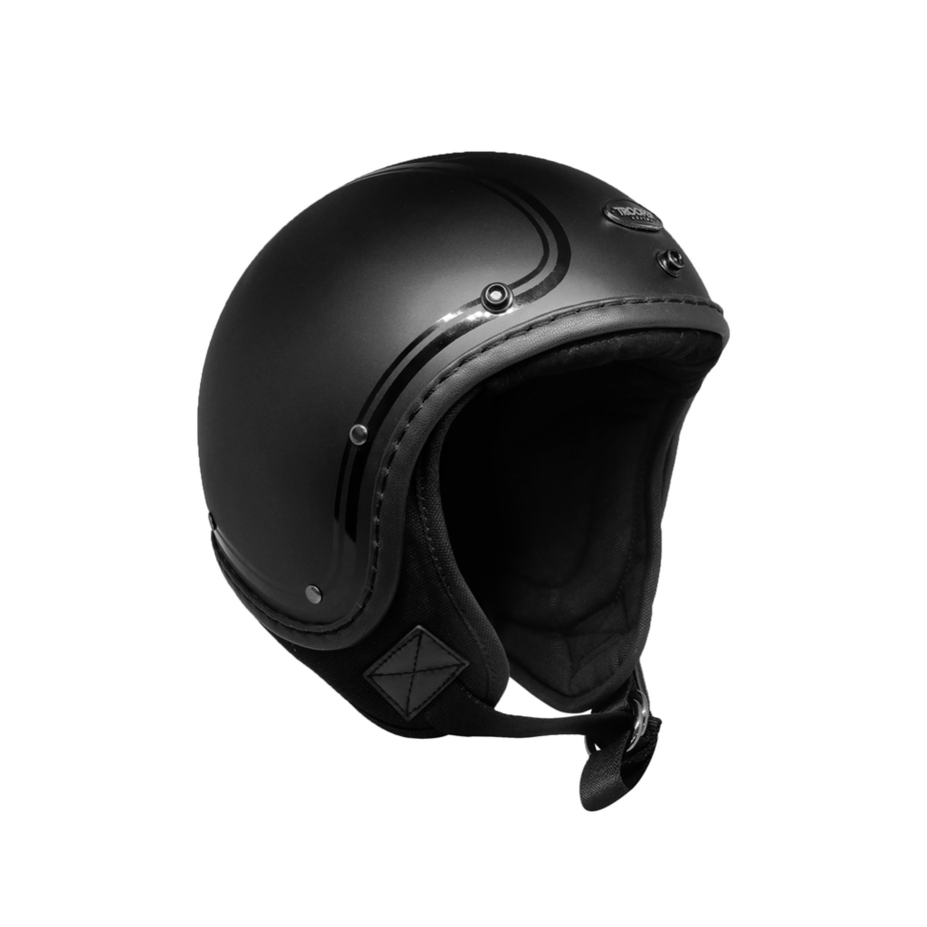 Trooper Custom - Hawkey Openface Helmet - Black Edition Series
