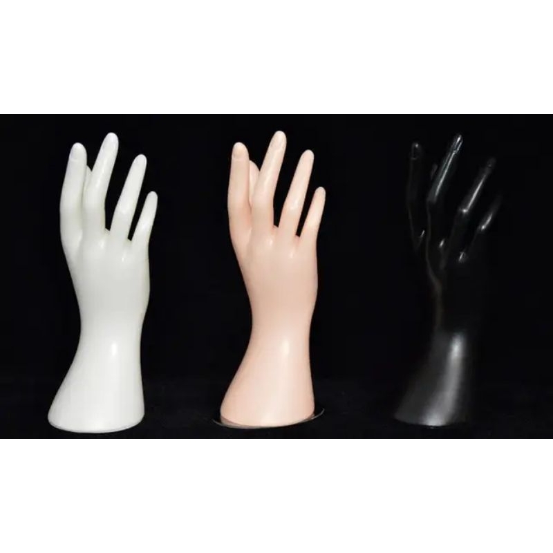 Painted Hand Shape Plastic Mannequin Statue Display Stand Ring Bracelet ...