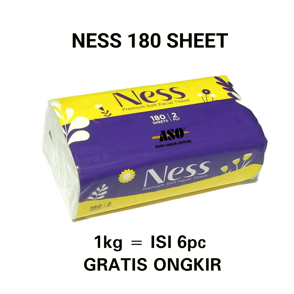 Tisu Tissue NESS 180 Sheet 2ply Facial Tissue PROMO !!! - Gambar 2