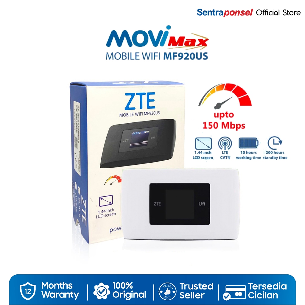 Modem MiFi MOVi Max Mobile WiFi ZTE MV920US 4G LTE (Unlock All Operator) - Garansi Resmi - Gambar 4