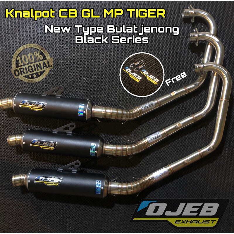 Muffler CB GL MP TIGER TYPE Round JENONG OJEB EXHAUST ORIGINAL | Shopee ...