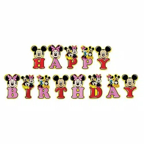 Garland flag bunting flag banner flag Birthday flag Mickey mouse And ...