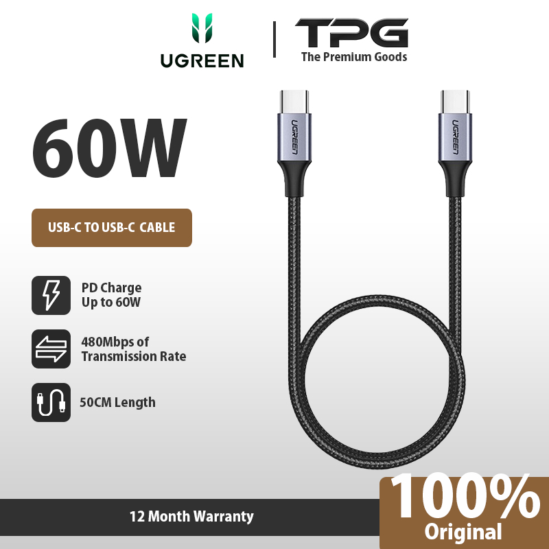 The PREMIUM GOODS - PD POWER DELIVERY CHARGER CABLE UGREEN 60W SUPER ...