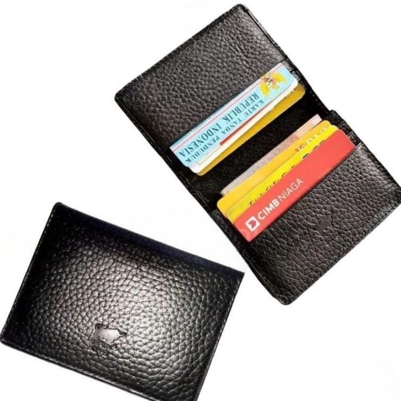 Simple Two-Fold ATM Card Wallet Genuine Cow Leather ATM Wallet For Men ...