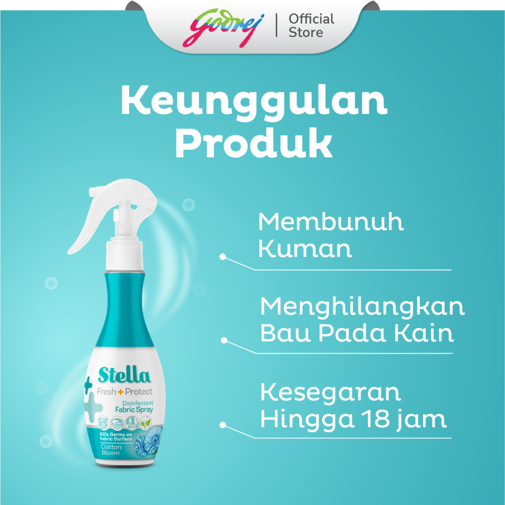 Stella Fabric Spray Cotton Bloom 200 + 45 ml - Disinfektan Pengharum Kain - Gambar 2