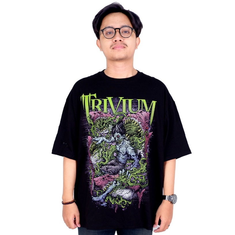 T-shirt Trivium Band Metal Music Oversize Bootleg | Shopee Singapore