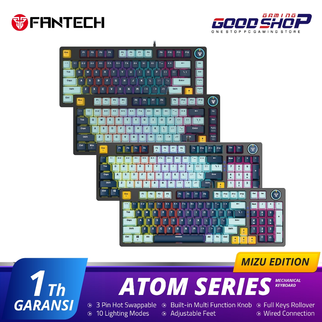 Fantech ATOM96 MK890 RGB Mechanical Gaming Keyboard Full Size | Shopee ...