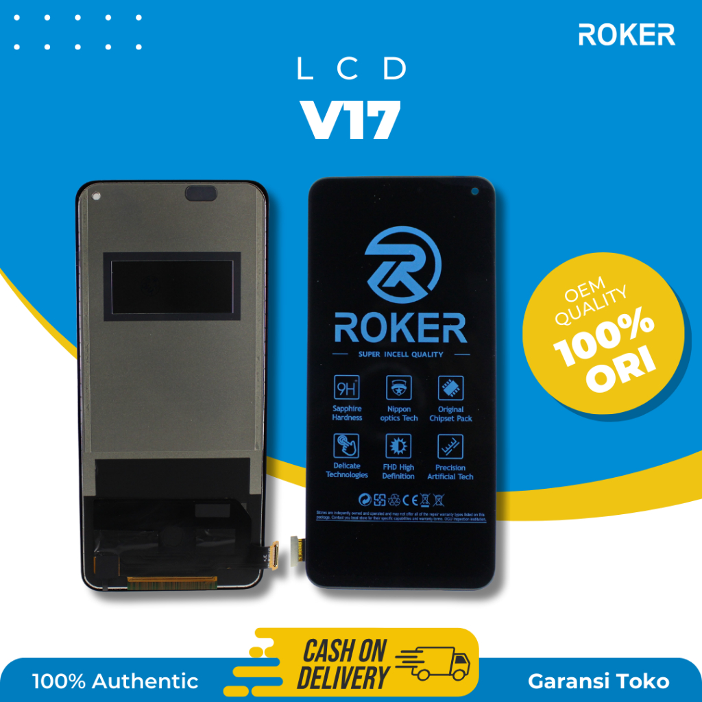 ROKER LCD TOUCHSCREEN VIVO V17 / V19 LCD TS FULLSET ORIGINAL BY ROKER