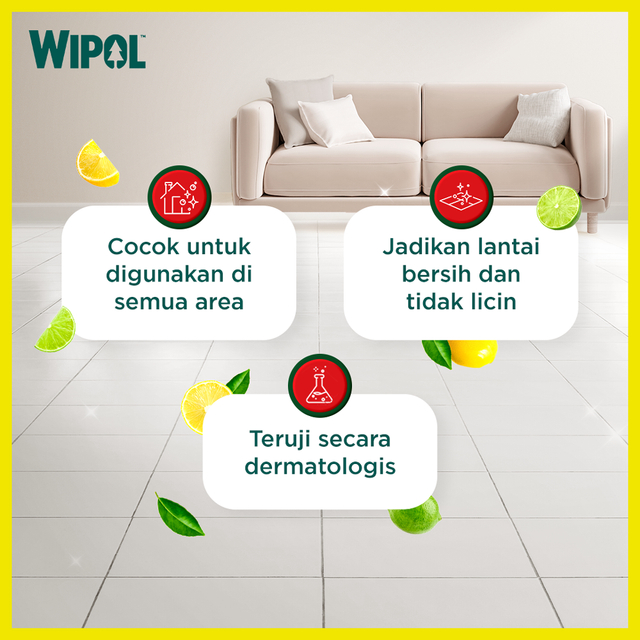 Wipol Pembersih Lantai Cairan Disinfektan Teruji Dermatologis Citrus Fresh Bioshied 390g - Gambar 3